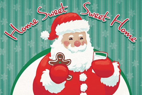 Framed Retro Christmas V Bright Print