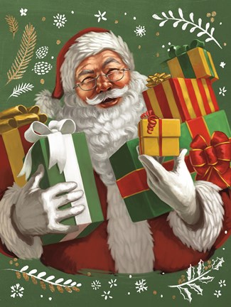 Framed Santas List IV Crop Print