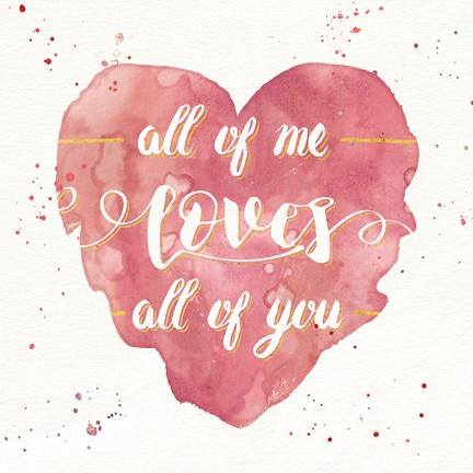 Framed Happy Hearts I Pink Print