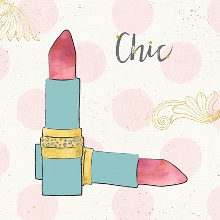 Framed Fashion Blooms III Blue Print