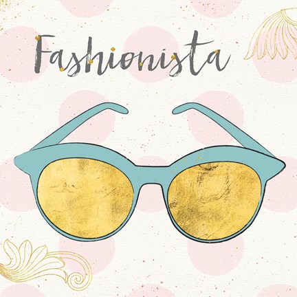 Framed Fashion Blooms IV Blue Print