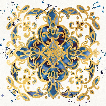 Framed Little Jewels IV Blue Print