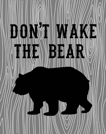 Framed Don&#39;t Wake the Bear Print