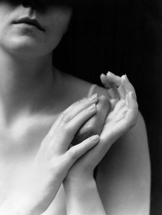 Framed 1930s Female Holding Bar Soap Print