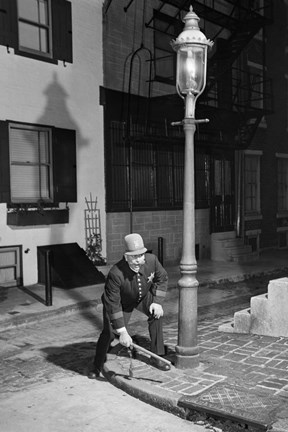 Framed 1900S Man Keystone Cop Uniform Print