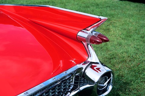 Framed 1959 Cadillac Tail Fin And Tail Light Print