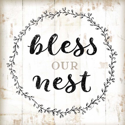 Framed Bless Our Nest Print