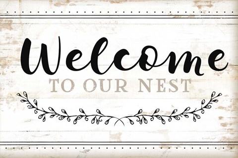 Framed Welcome to Our Nest Print
