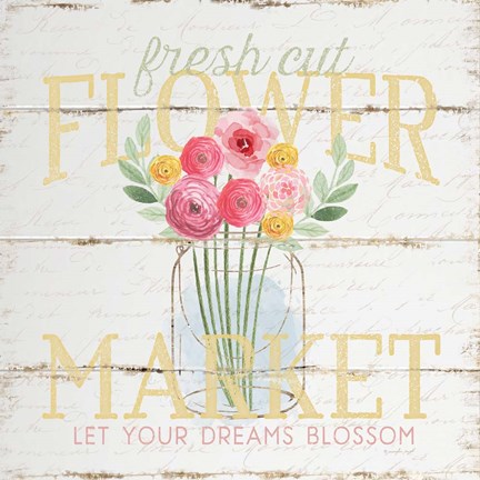 Framed Flower Market Print