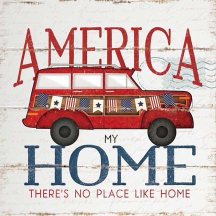 Framed America Home Print