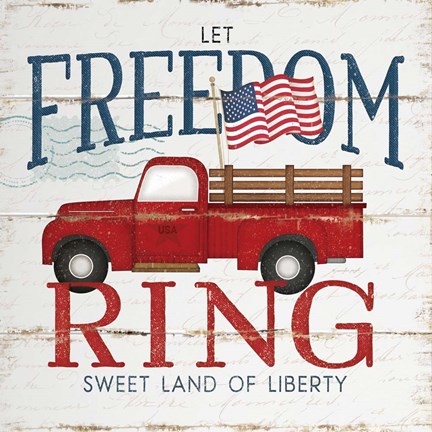 Framed Let Freedom Ring Print