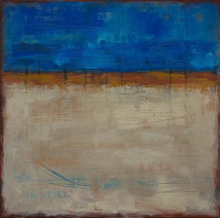 Framed Be Still Abstract Print