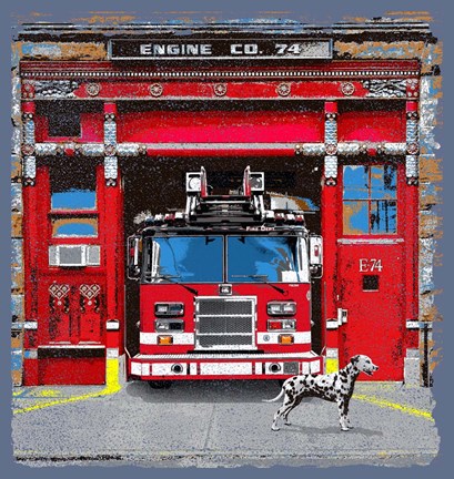 Framed Fire House Print