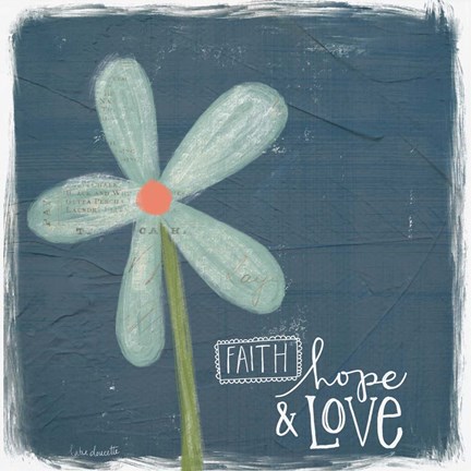 Framed Faith, Hope, Love Print