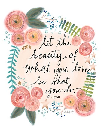 Framed Rumi Quote Print