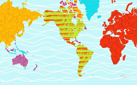 Framed Color Map II Print