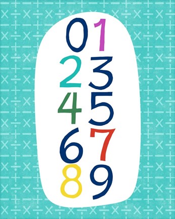 Framed Math Numbers Print