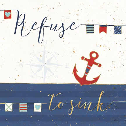 Framed Underlined Nautical IV Print