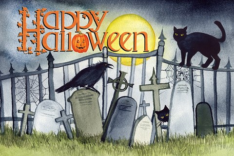 Framed Haunting Halloween Night V Print