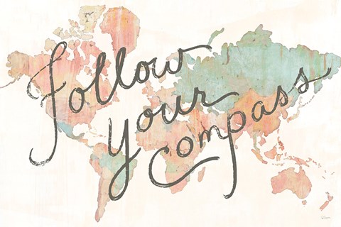 Framed Across the World v2 Print