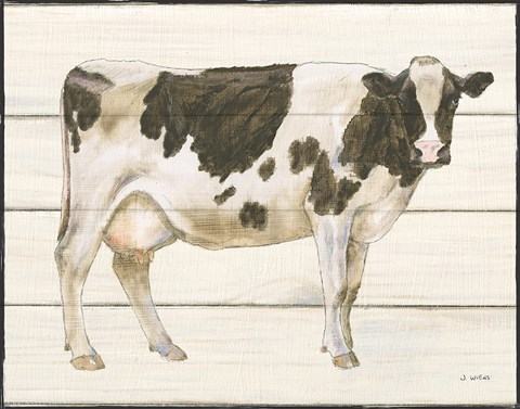 Framed Country Cow VII Print