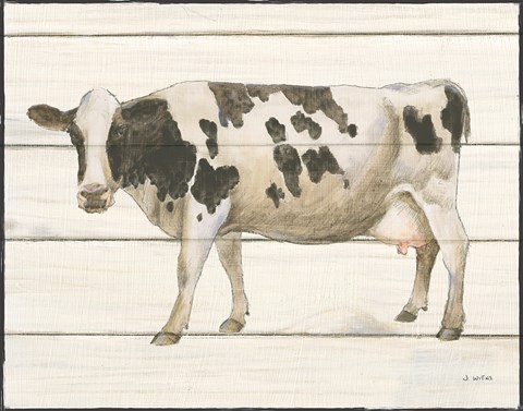 Framed Country Cow VI Print