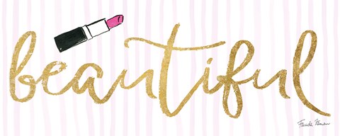 Framed Think Pink IV Gold Print