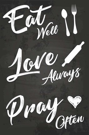 Framed Eat Well Print