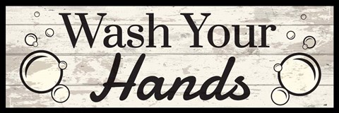 Framed Wash Your Hands Print