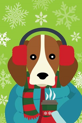 Framed Winter Pet II Print