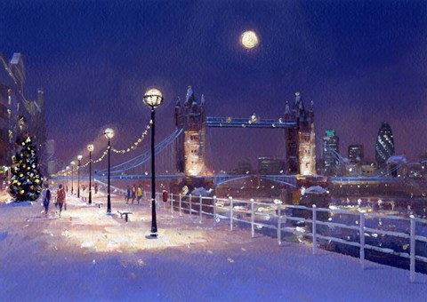 Framed Hometown Lights I Print