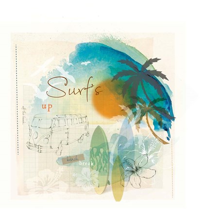 Framed Seaside II Print