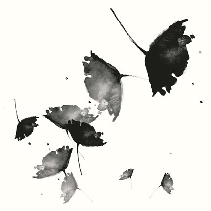 Framed B&amp;W Floral I Print