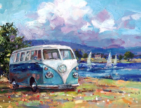 Framed Campervan Scene Print