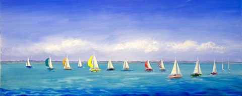 Framed Mermaid Yachts Sailing Print