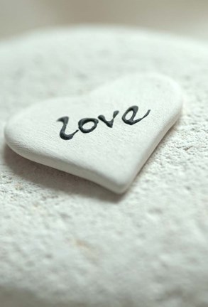 Framed Love Pebble Print