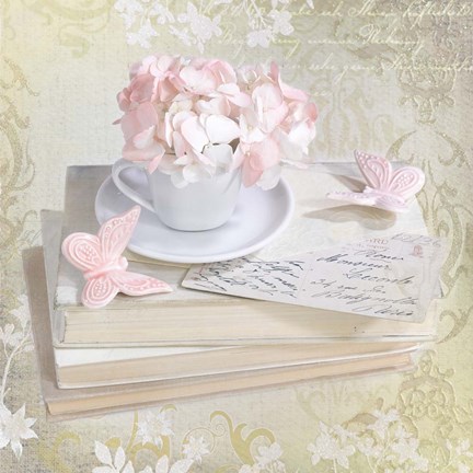 Framed Cup of Petals Print