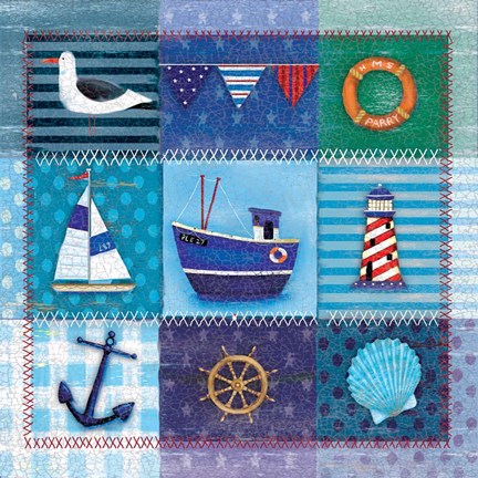 Framed Nautical I Print