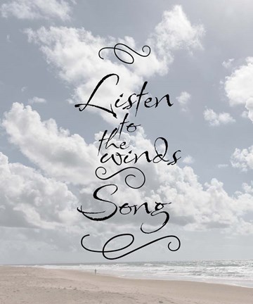 Framed Listen to the Wind Print