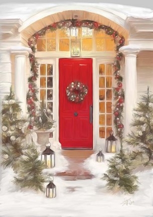 Framed Red Door Large Print