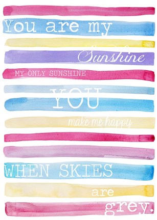 Framed You Are My Sunshine Print