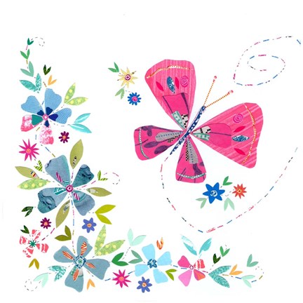 Framed Pink Butterfly Print