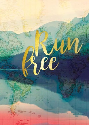 Framed Run Free Print