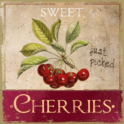 Framed Cherries Print
