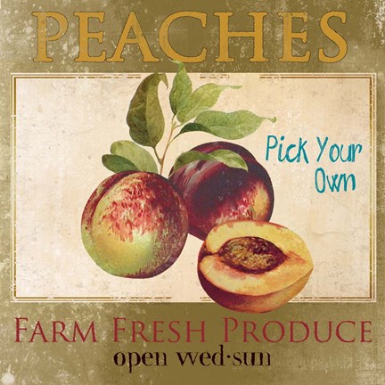 Framed Peaches Print