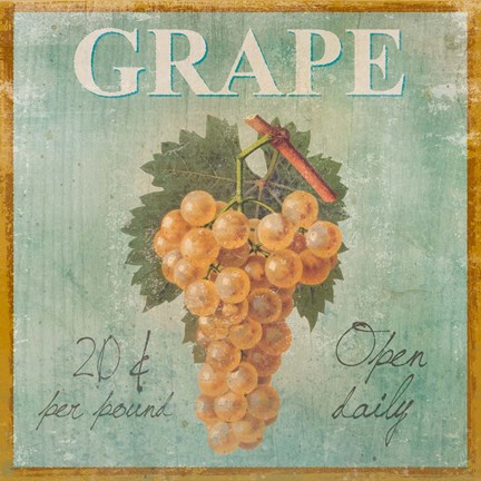 Framed Grape Print