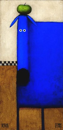 Framed Blue Dog II Print