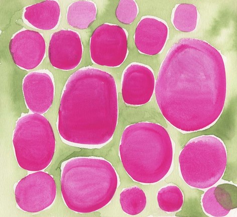 Framed Pebbles Pink Print