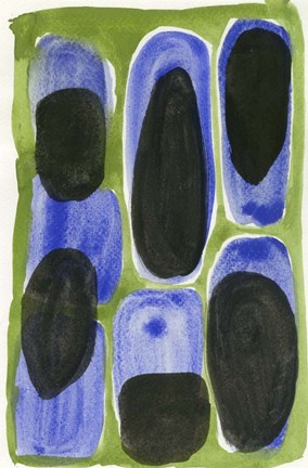 Framed Piedra Negra y Azul Print