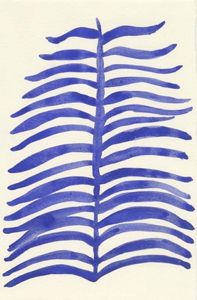 Framed Blue Leaves Print